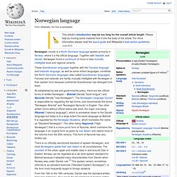 Norwegian language