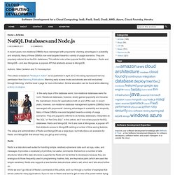 NoSQL Databases and Node.js
