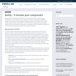 NoSQL : 5 minutes pour comprendre