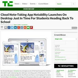 Cloud Note-Taking App Notability Launches On Desktop Just In Time For Students Heading Back To School