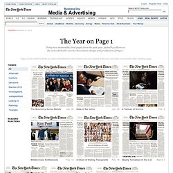 Notable 2012 Front Pages From The New York Times - Interactive Feature