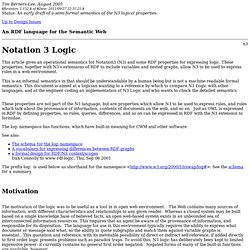 Notation 3 Logic