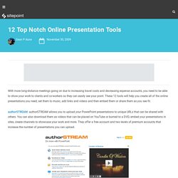 12 Top Notch Online Presentation Tools