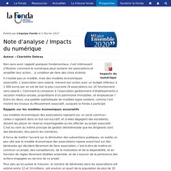 Note d'analyse / Impacts du numérique