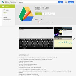 Note To GDocs☆4.1 (Drive)