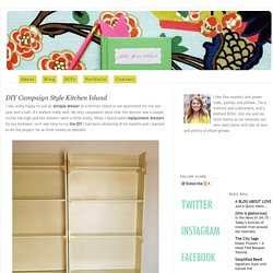 Little Green Notebook: DIY Campaign Style Kitchen Island