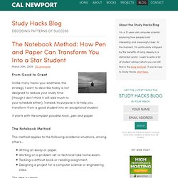 The Notebook Method: How Pen and Paper Can Transform You Into a Star Student