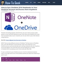 How to Sync OneNote 2016 Notebooks to Your OneDrive Account and Access them Anywhere