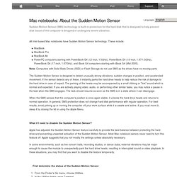 Mac notebooks: About the Sudden Motion Sensor