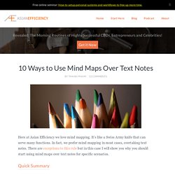 10 Ways to Use Mind Maps Over Text Notes - Great Mindmapping Technique