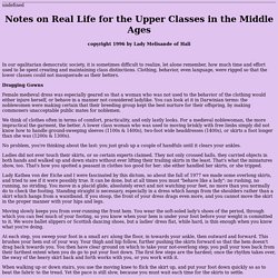 Notes on Medieval Life