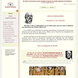 Notes de philosophie: Socrate et son monde