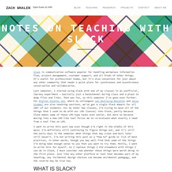 Notes on Teaching with Slack – Zach Whalen