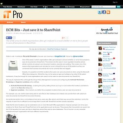 ECM Bits - Just save it to SharePoint