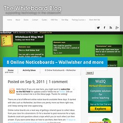 8 Online Noticeboards - Wallwisher and more