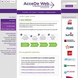 Les notices - AcceDe Web - La démarche accessibilité