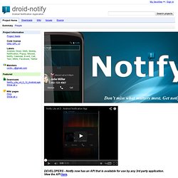 droid-notify - Android Notification Application