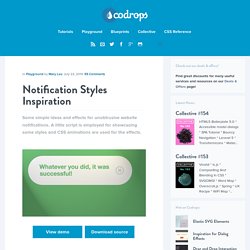 Notification Styles Inspiration