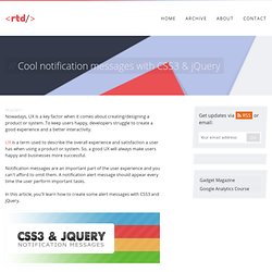 Cool notification messages with CSS3 & jQuery – Red Team Design