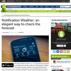 Notification Weather: an elegant way to check the forecast