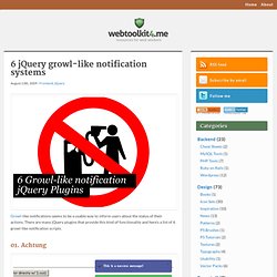 6 jQuery growl-like notification systems
