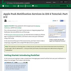 Apple Push Notification Services Tutorial: Part 2/2