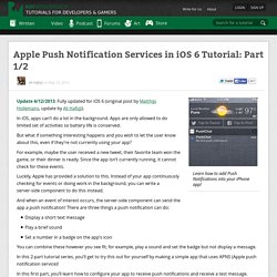Apple Push Notification Services Tutorial: Part 1/2