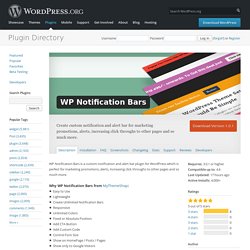 WP Notification Bars — WordPress Plugins