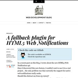 A fallback plugin for HTML5 Web Notifications
