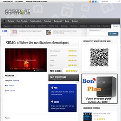 XBMC: afficher des notifications domotiques