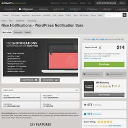 Nice Notifications - WordPress Notification Bars
