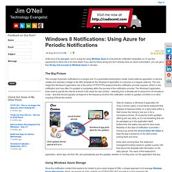 Windows 8 Notifications: Using Azure for Periodic Notifications - Jim O'Neil - Developer Evangelist