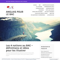 Les 4 notions au BAC – définitions et idées pour les illustrer – Anglais pour le BAC