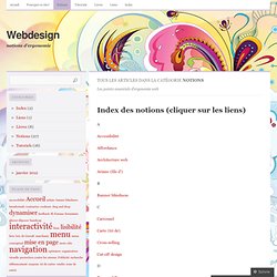 Notions « Webdesign