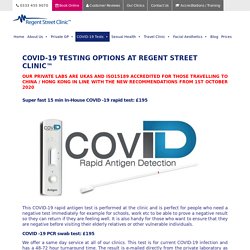 Coronavirus Covid-19 PCR Swab Testing in Nottingham