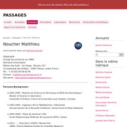 Noucher Matthieu - PASSAGES