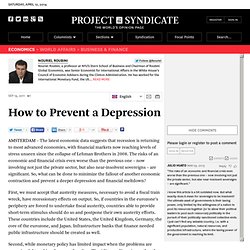 How to Prevent a Depression - Nouriel Roubini