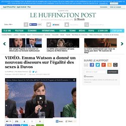 Emma Watson a donné un nouveau discours sur l'égalité des sexes à Davos