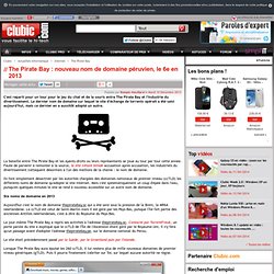 The Pirate Bay : nouveau nom de domaine péruvien, le 6e en 2013
