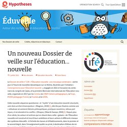 Un nouveau Dossier de veille sur l’éducation… nouvelle