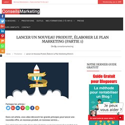 Lancer un nouveau produit, élaborer le Plan Marketing (Partie 1) - ConseilsMarketing.fr