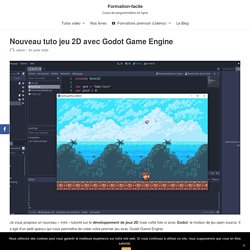 Nouveau tuto jeu 2D avec Godot Game Engine - Formation-facile