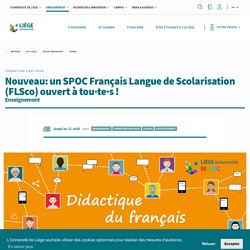 Nouveau: un SPOC Français Langue de Scolarisation (FLSco) ouvert à tou·te·s !