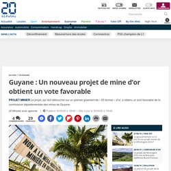 Guyane : Un nouveau projet de mine d’or obtient un vote favorable