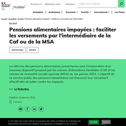 Nouveau service public des pensions alimentaires