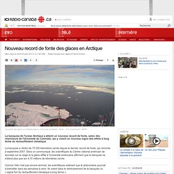 Nouveau record de fonte des glaces en Arctique