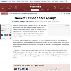 Nouveau suicide chez Orange
