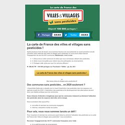 NOUVEAU - La carte de France des villes et villages sans pesticides !