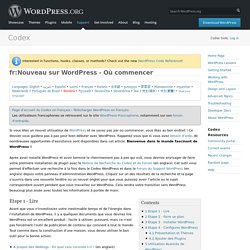 fr:Nouveau sur WordPress - Où commencer