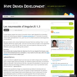 Les nouveautés d’AngularJS 1.3